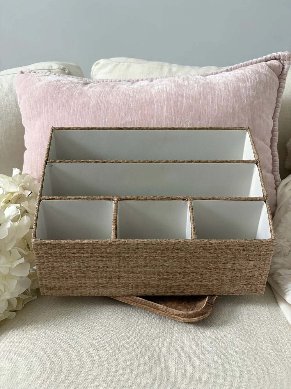 Threshold Natural Brown and White Woven Organizer